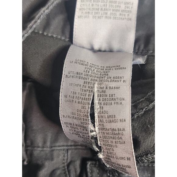 Guess Jeans SZ 26 Black Y2K Low Rise Daredevil Bootcut Stretch Distressed Pants - Picture 9 of 13